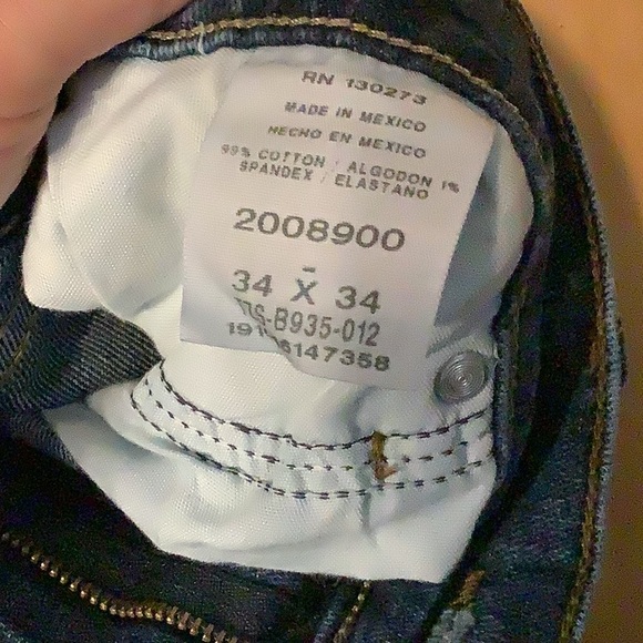 Lee dark wash regular fit jeans, size 34 x 34 - Picture 5 of 5